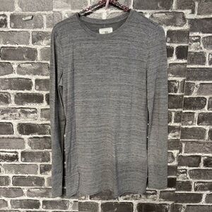 Lou & Grey long sleeve tee shirt marled gray top
